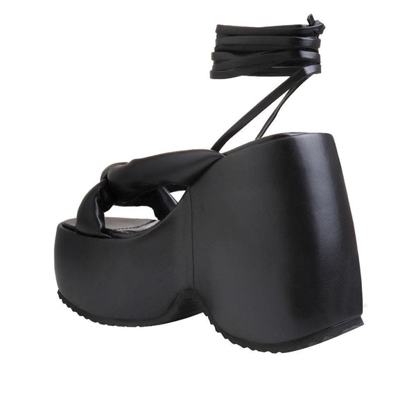 Privileged By J.c. Dossier Vally Black Platform Heels