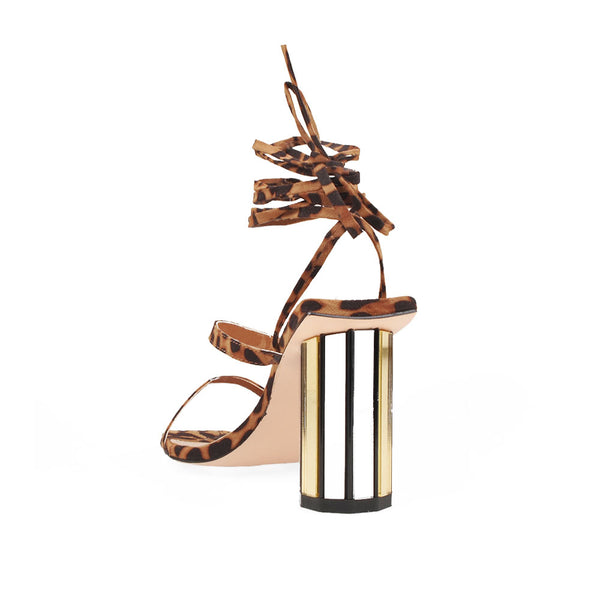 Privileged By J.c. Dossier Veer Leopard Strappy Heel