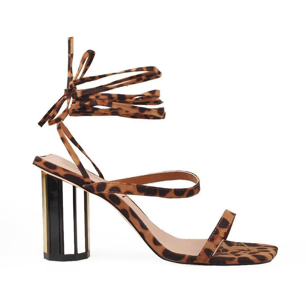 privileged by j.c. dossier Veer Leopard Strappy Heel