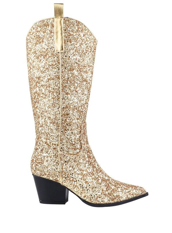 privileged by j.c. dossier Venicee Blue Glitter Cowboy Boots