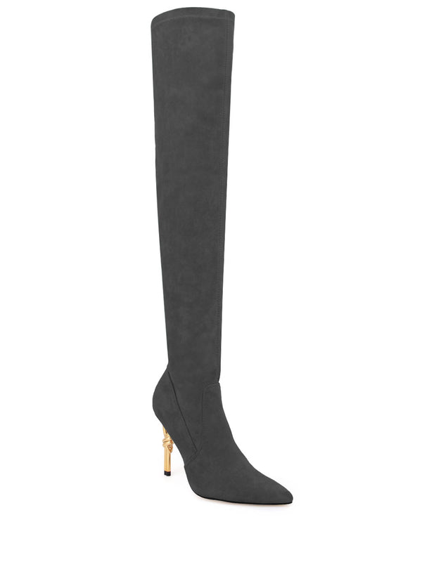 Privileged By J.c. Dossier Vercia Neon Green Over-the-Knee Boot