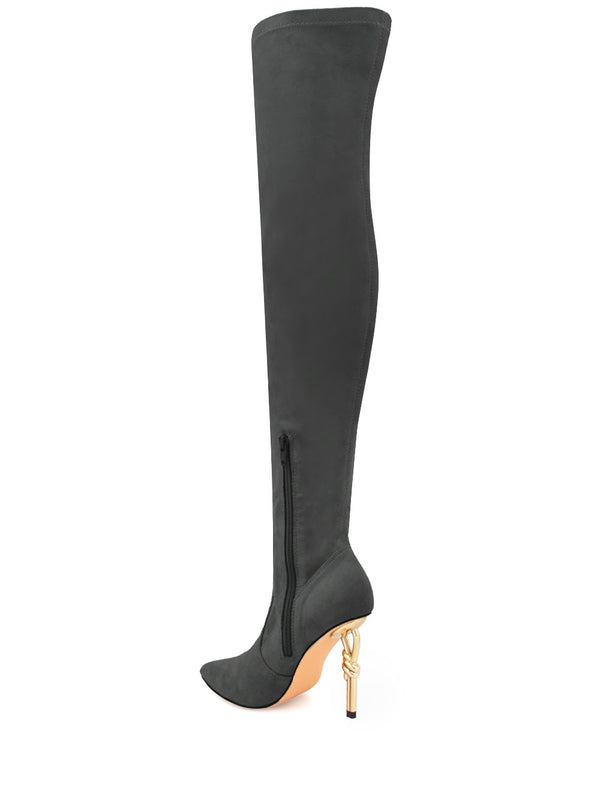 Privileged By J.c. Dossier Vercia Neon Green Over-the-Knee Boot