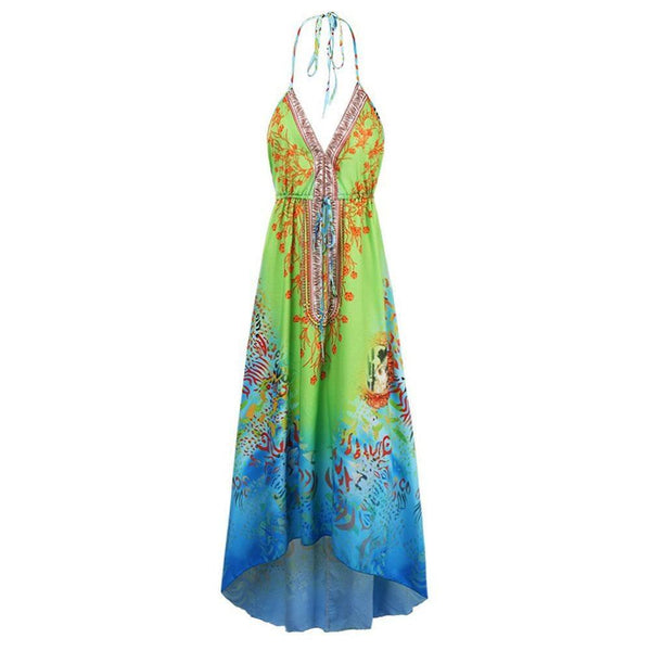 Privileged By J.c. Dossier Verti Dress Colorful Maxi Holiday Dress