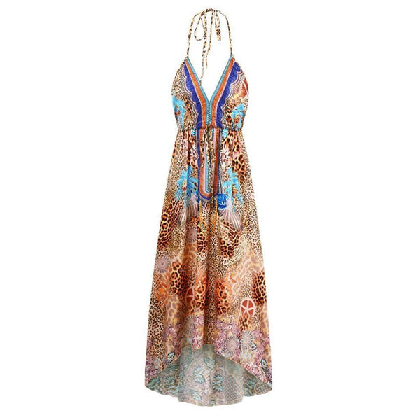 Privileged By J.c. Dossier Verti Dress Colorful Maxi Holiday Dress