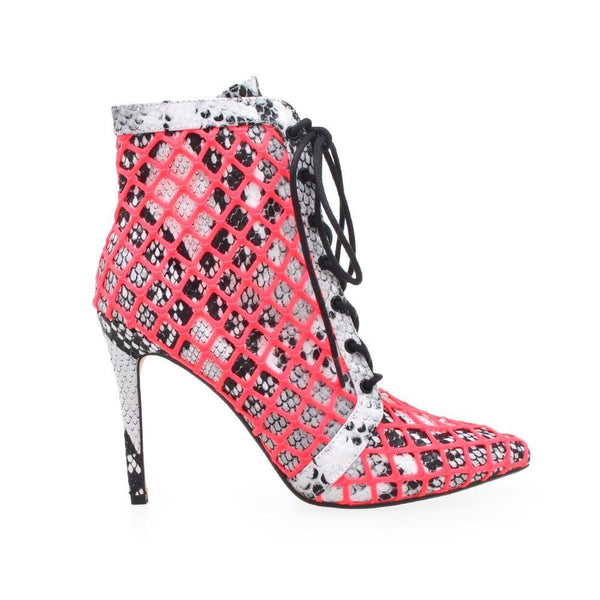 privileged by j.c. dossier Volendam Neon Snake Lace-Up Bootie