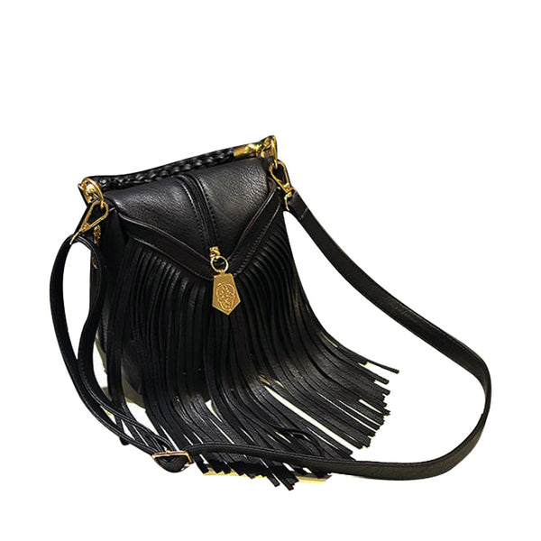 Privileged By J.c. Dossier Wanda Gray Fringe Crossbody Bag