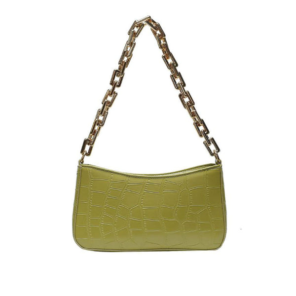 Privileged By J.c. Dossier Waverly Purple Croc Vegan Leather Purse