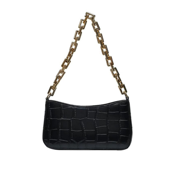 Privileged By J.c. Dossier Waverly Purple Croc Vegan Leather Purse