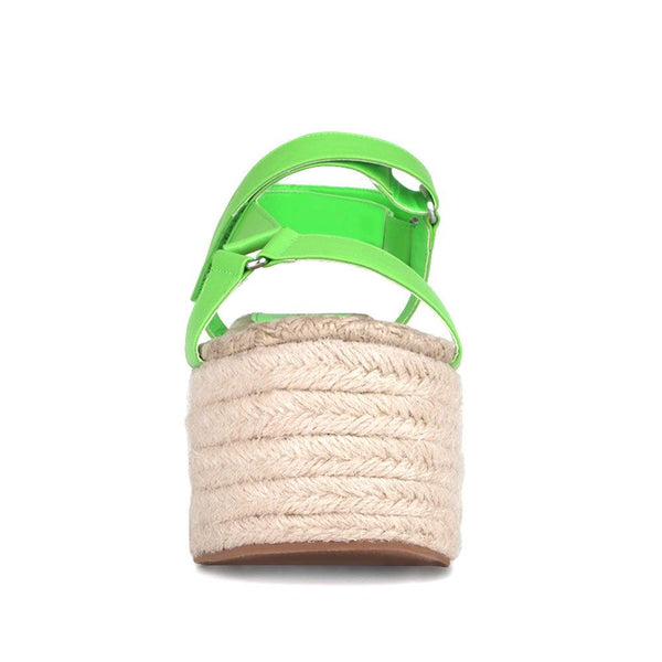 Privileged By J.c. Dossier William Neon Green Platform Sandal