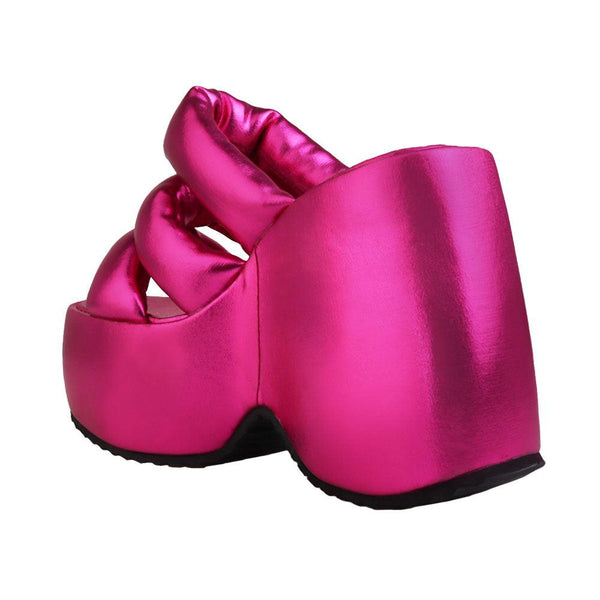 Privileged By J.c. Dossier Winter Pink Platform Shoes