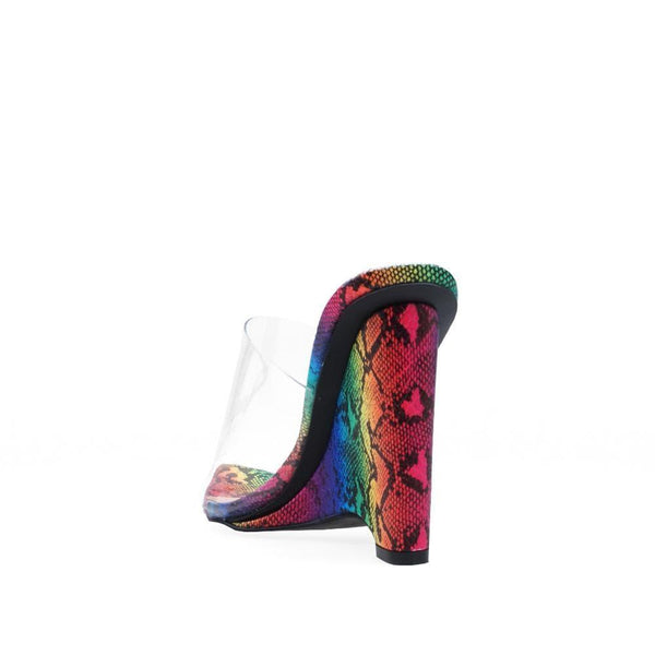 Privileged By J.c. Dossier Wizard Rainbow Snakeskin Wedge