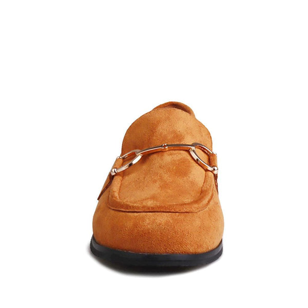 Privileged By J.c. Dossier Wood Tan Vegan Suede Flats