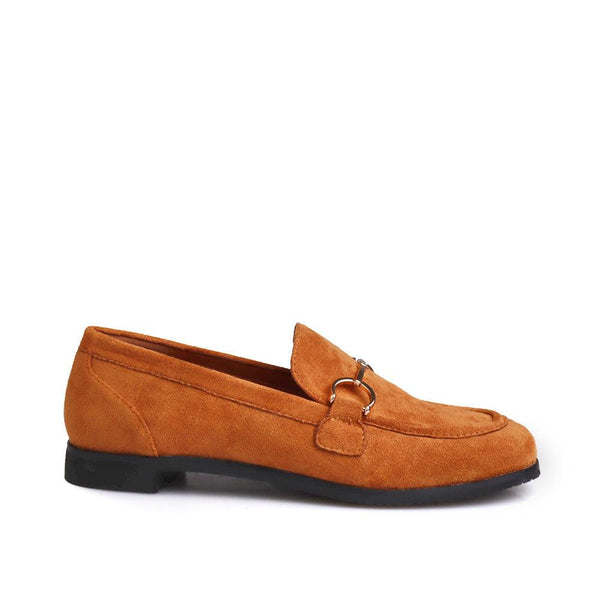 privileged by j.c. dossier Wood Tan Vegan Suede Flats