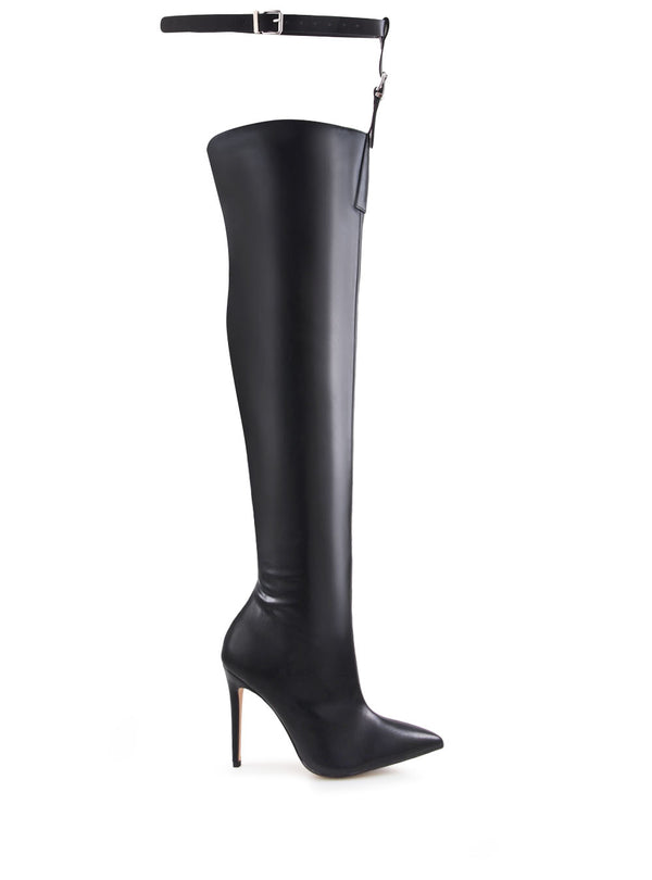 privileged by j.c. dossier Yareni Black Over The Knee Boots