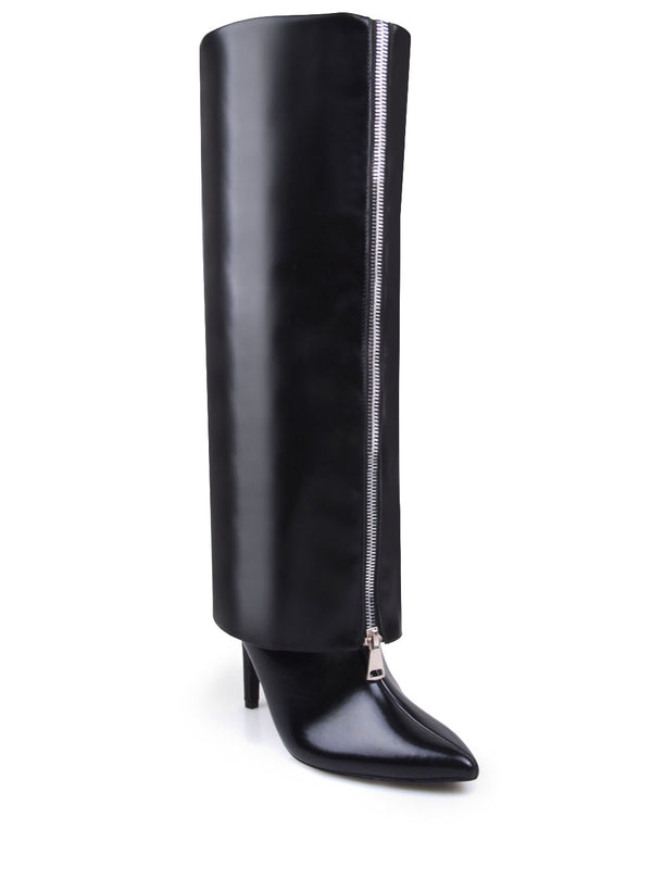 Privileged By J.c. Dossier Zayla Black Knee High Stiletto Boots