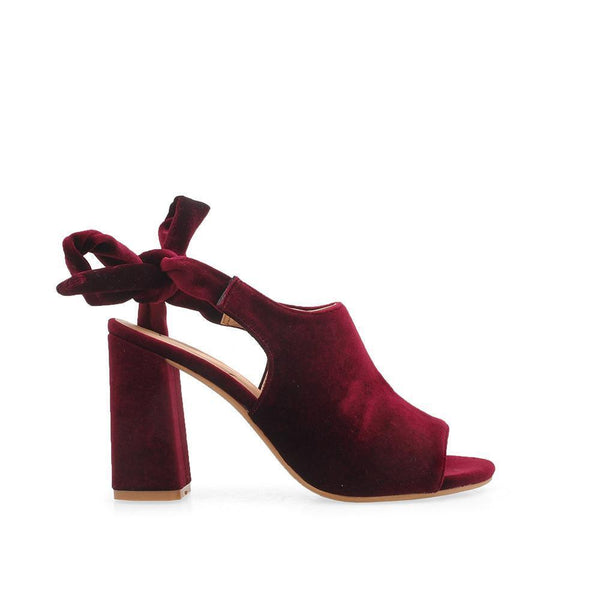 privileged by j.c. dossier Zenon Burgundy Velvet Heel