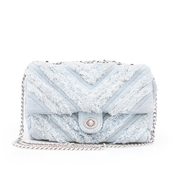 privileged by j.c. dossier Zillah Denim Leather Handbag