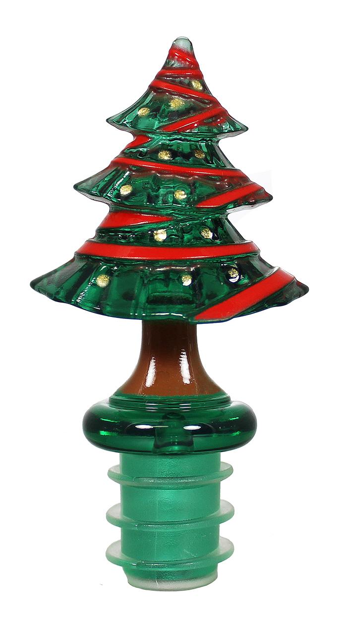Prodyne Christmas Tree Holiday Acrylic Bottle Stopper - Prodyne