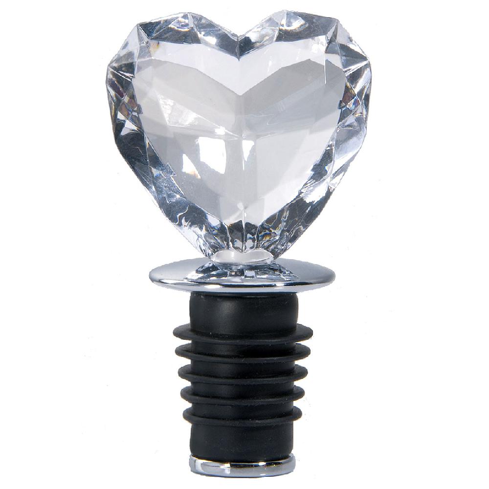 prodyne Clear Love of Wine Heart Bottle Stopper - Prodyne