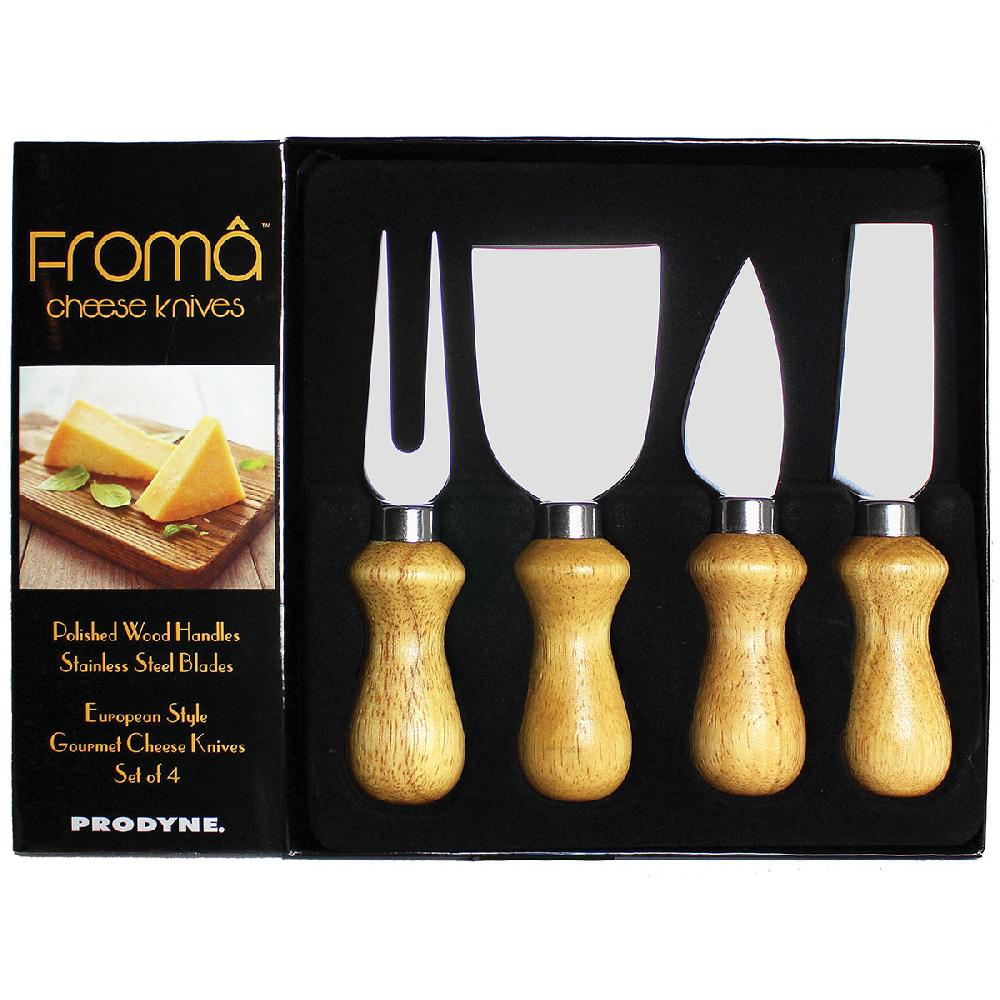 prodyne Fromâ™ Polished Wood Handles Cheese Knives and Tools Set of 4 - Prodyne