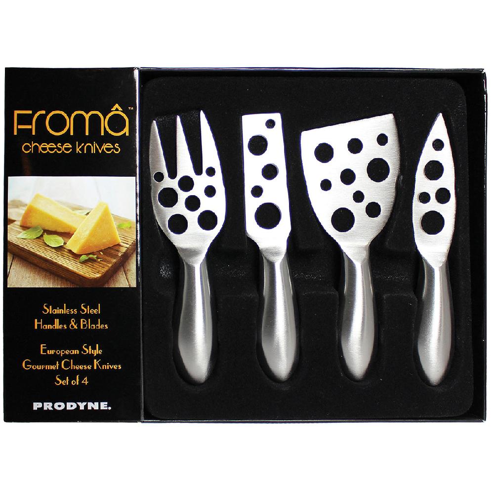 prodyne Fromâ™ Stainless Steel Cheese Knives – Little Holes Set of 4 - Prodyne