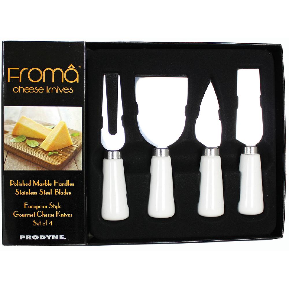 Prodyne Fromâ™ White Ceramic Handle Cheese Knives Set Of 4 - Prodyne