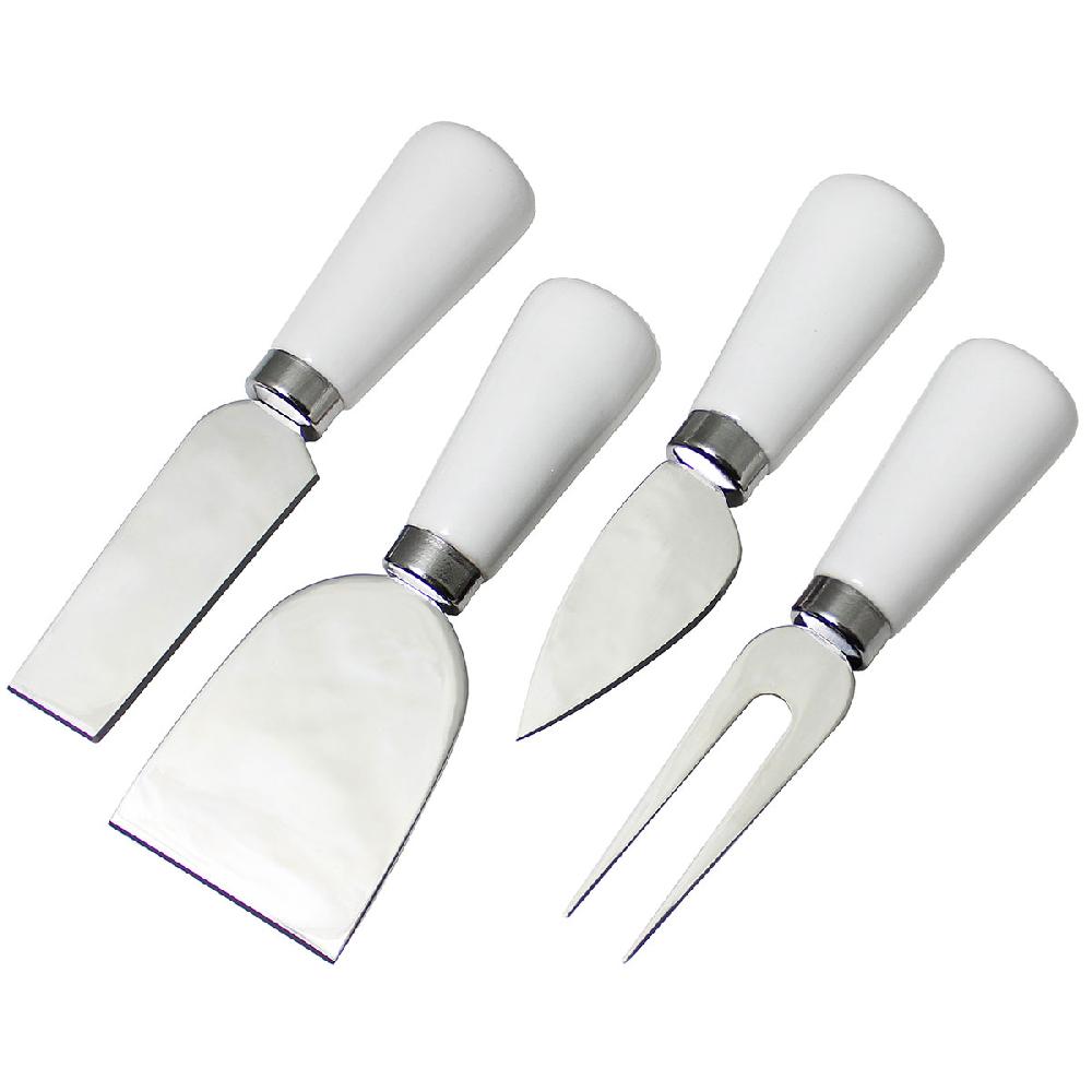 prodyne Fromâ™ White Ceramic Handle Cheese Knives Set of 4 - Prodyne