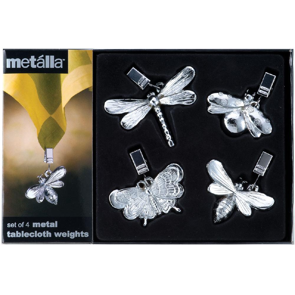 prodyne “Garden Dwellers” Metal Tablecloth Weights Set of 4 - Prodyne