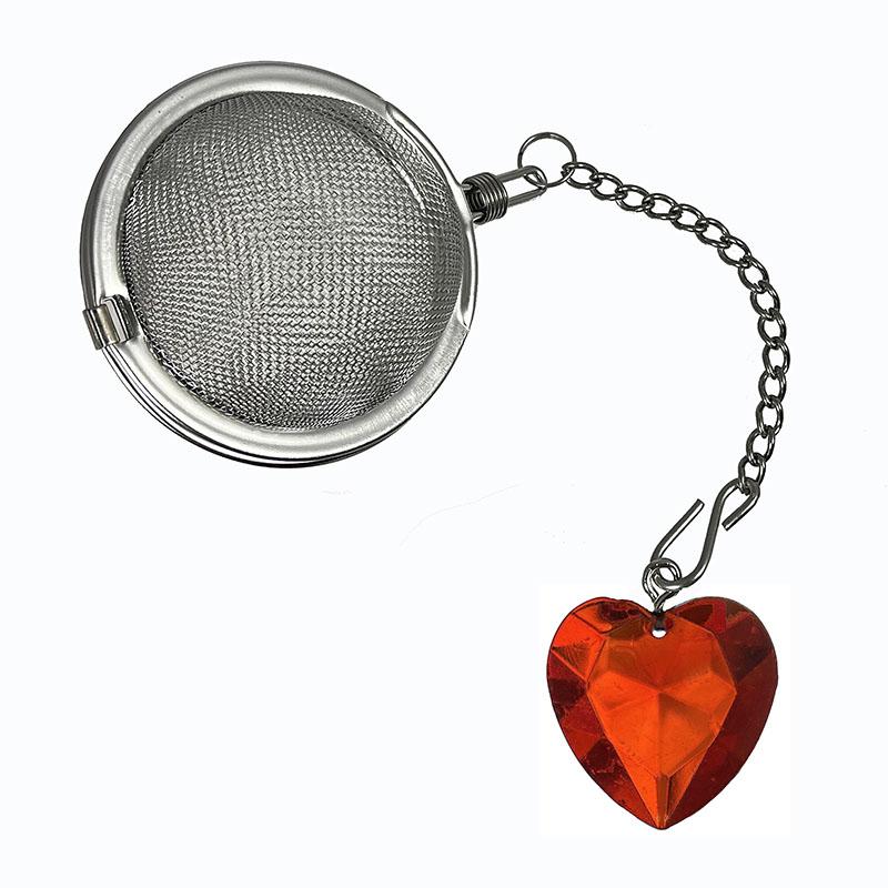 prodyne Gem Heart Stainless Steel Tea Infuser Red - Prodyne