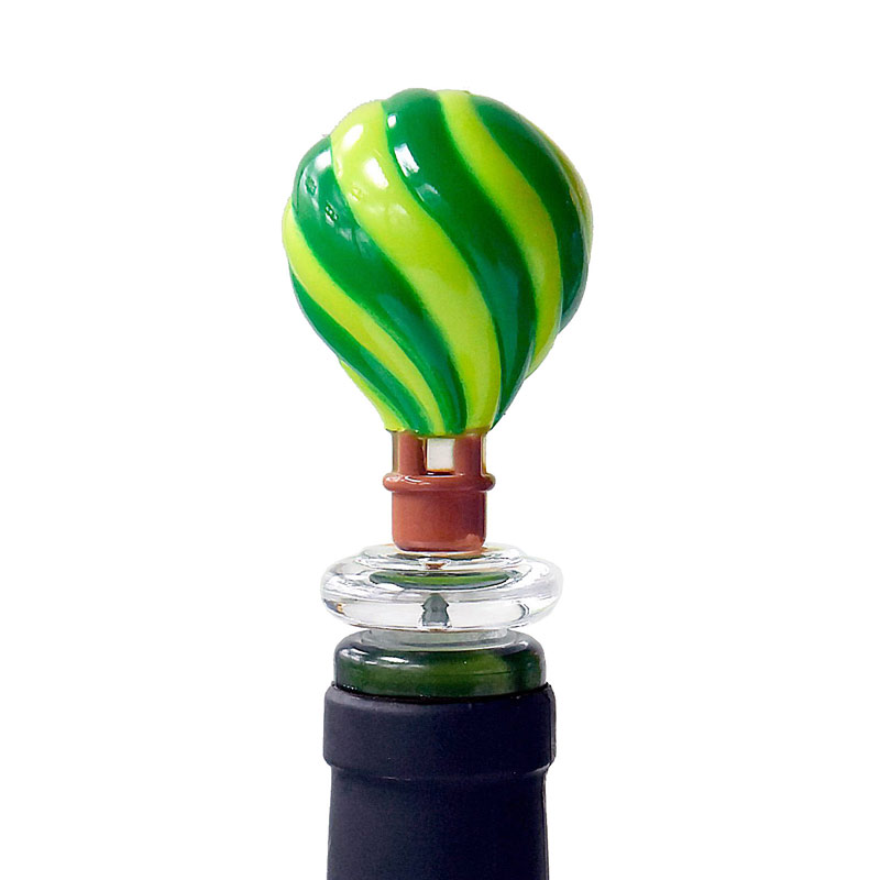 prodyne Hot Air Balloon Bottle Stopper Green - Prodyne