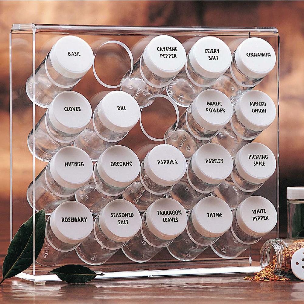 prodyne ILLUSIONS™ ACRYLIC 20 BOTTLE SPICE RACK - Prodyne