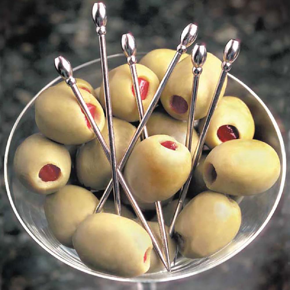 prodyne Little Olives Stainless Steel Martini Picks Set of 6 - Prodyne