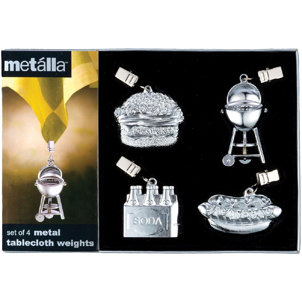 prodyne Metal Bar-B-Q metal tablecloth weights Set of 4 - Prodyne