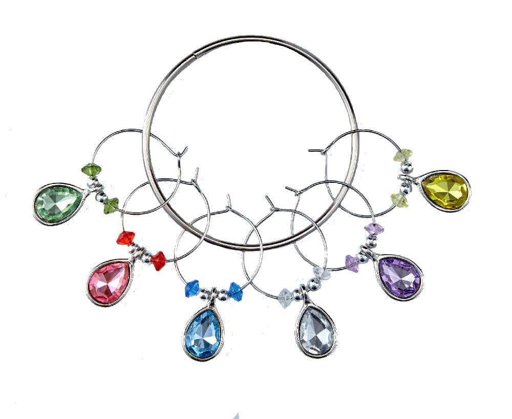 Prodyne MiVino Colorful Gem Stemware Charms - Prodyne