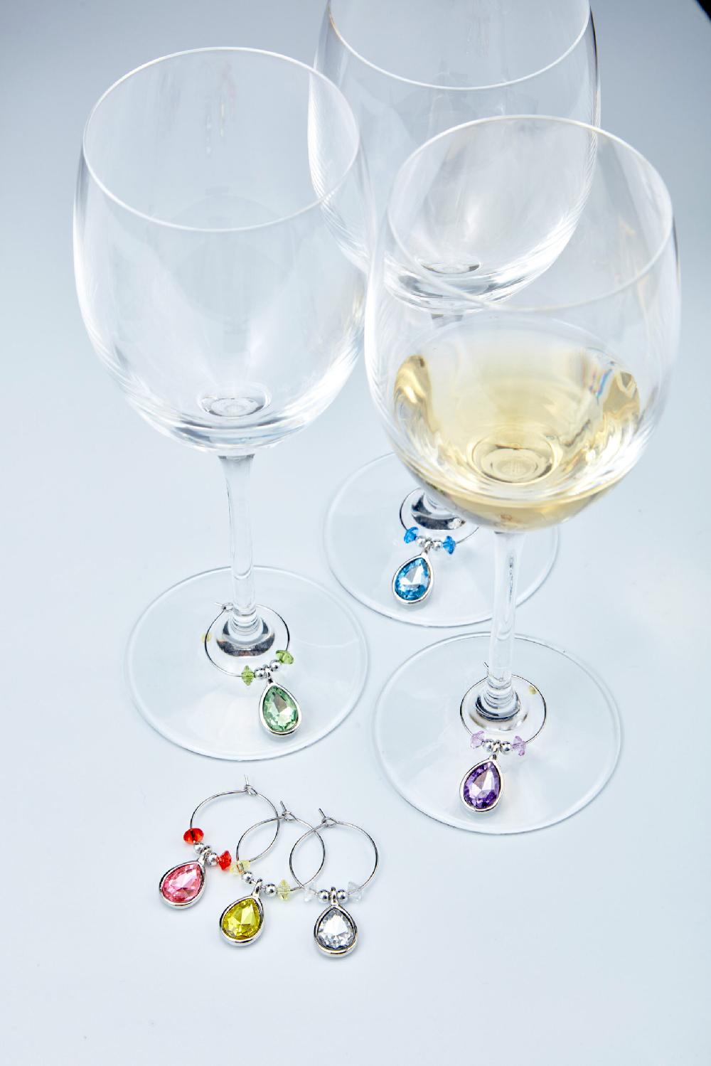 prodyne MiVino Colorful Gem Stemware Charms - Prodyne