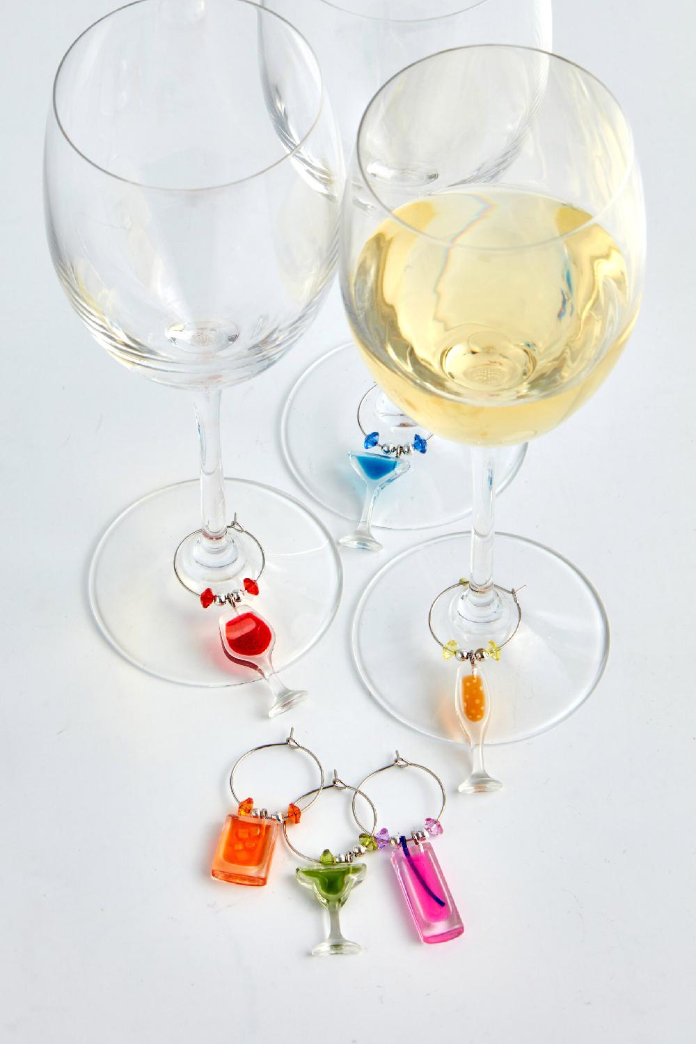 prodyne MiVino Stemware Charms Colorful Cocktails - Prodyne