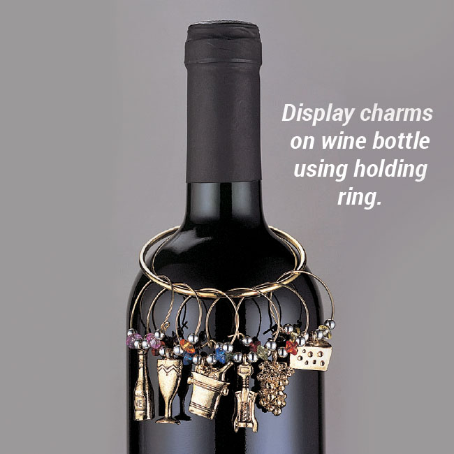 Prodyne MiVino Stemware Charms “Holiday” Gold - Prodyne
