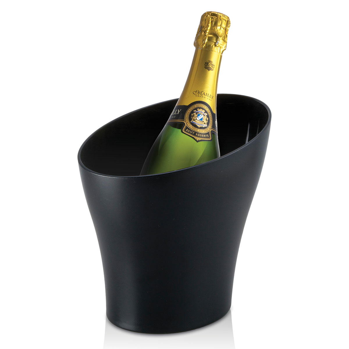 prodyne Slope Textured Wine Bucket – Black - Prodyne