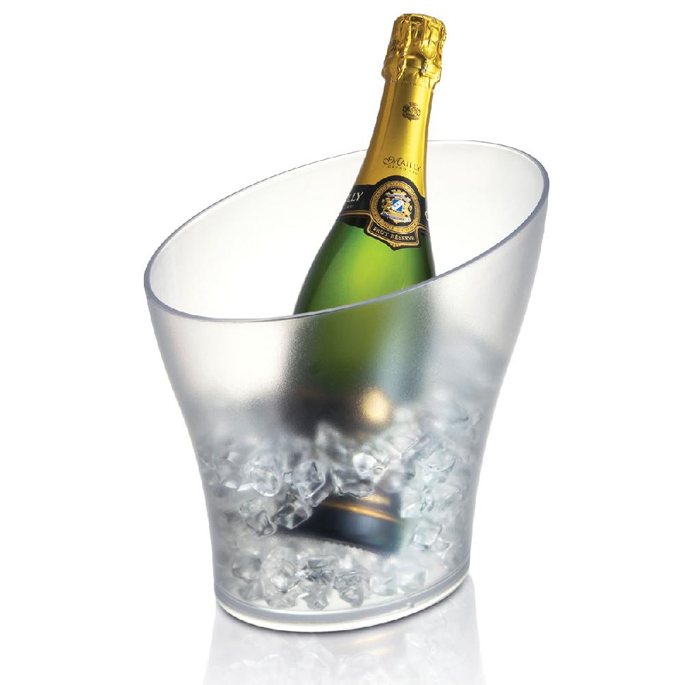 prodyne Slope Textured Wine Bucket – Clear - Prodyne