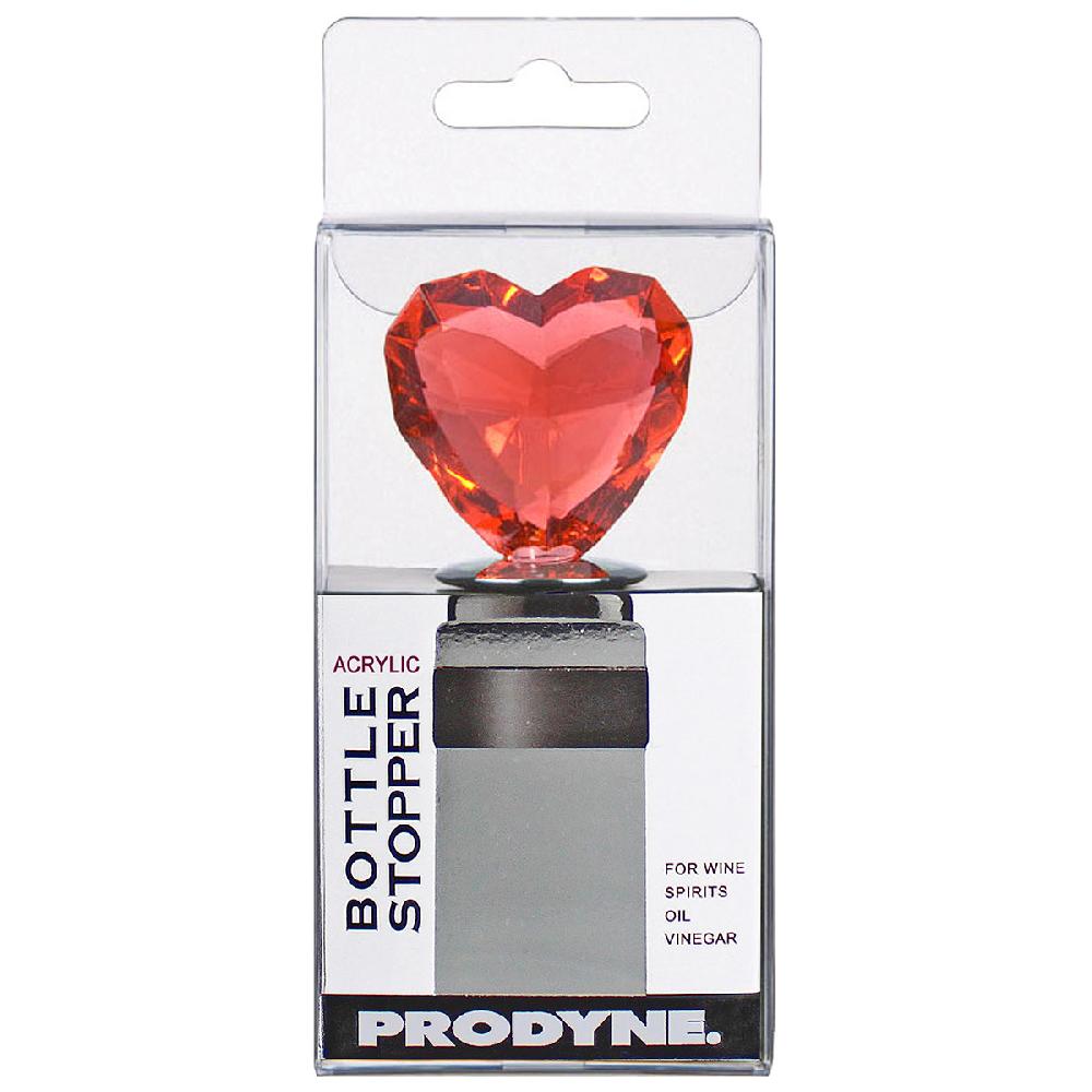 Prodyne Red Love Of Wine Heart Bottle Stopper - Prodyne