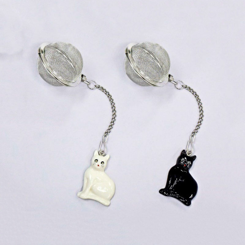 prodyne Teacup Tea Infusers Black & White Cats - Prodyne