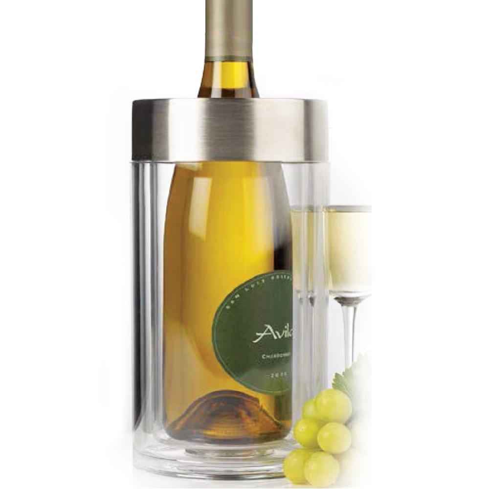 prodyne Thick Acrylic and Stainless Steel Iceless Wine Cooler - Prodyne