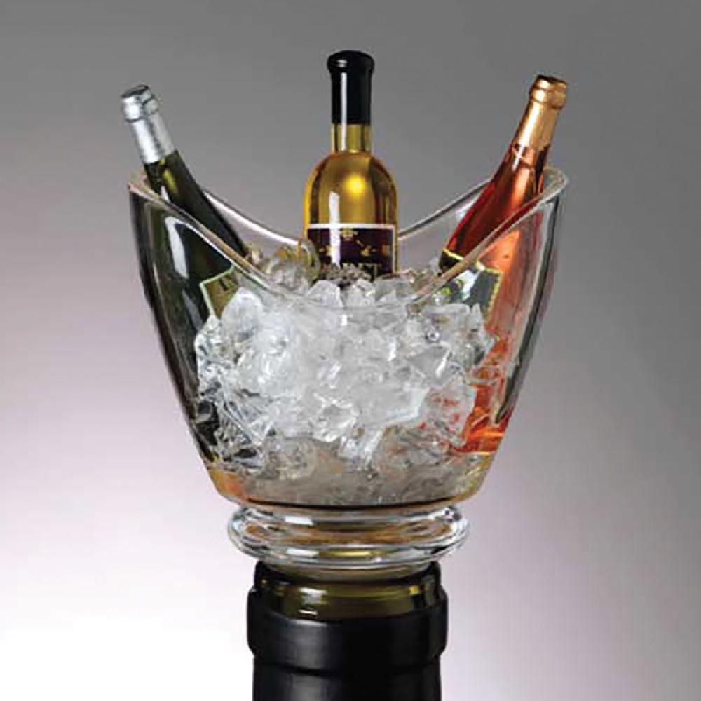prodyne Vino Gondola Acrylic Mini “Wine Chiller” Bottle Stoppers - Prodyne