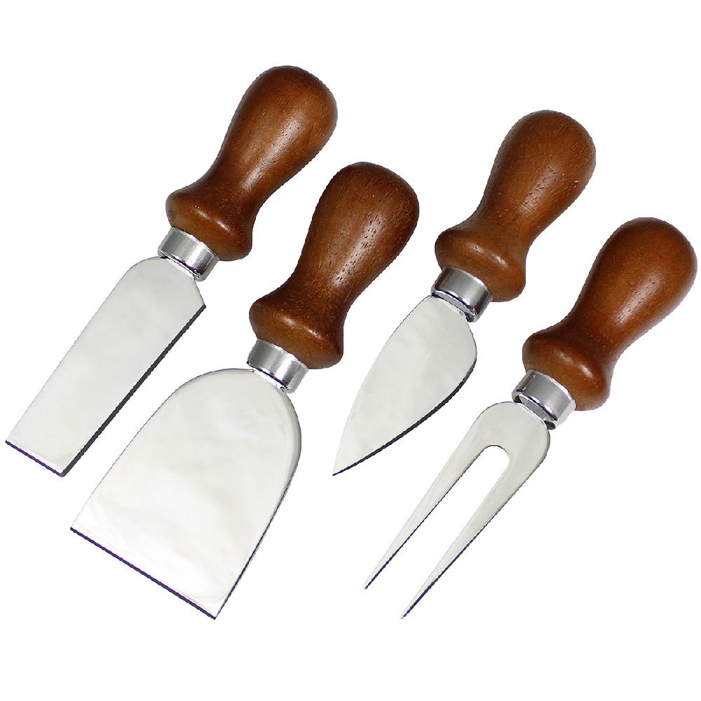 prodyne Wood Stained Polished Handles Fromâ™ Cheese Knives and Tools Set of 4 - Prodyne