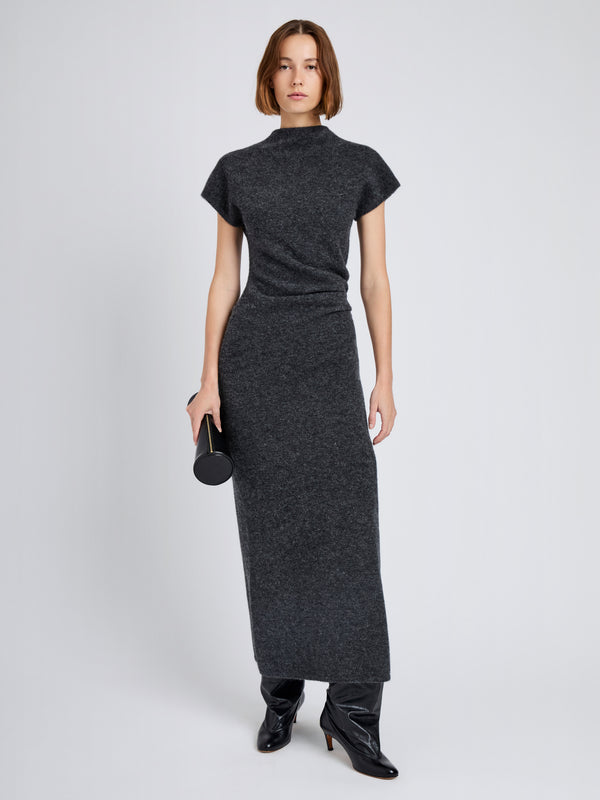 proenza schouler Proenza Schouler Abie Dress in Clean Boiled Wool - Dark Grey