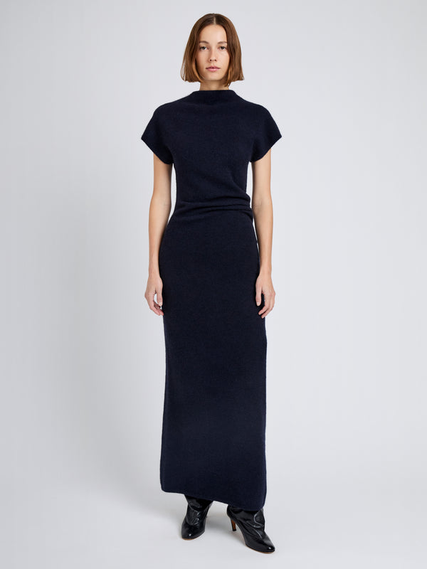 proenza schouler Proenza Schouler Abie Dress in Clean Boiled Wool - Navy
