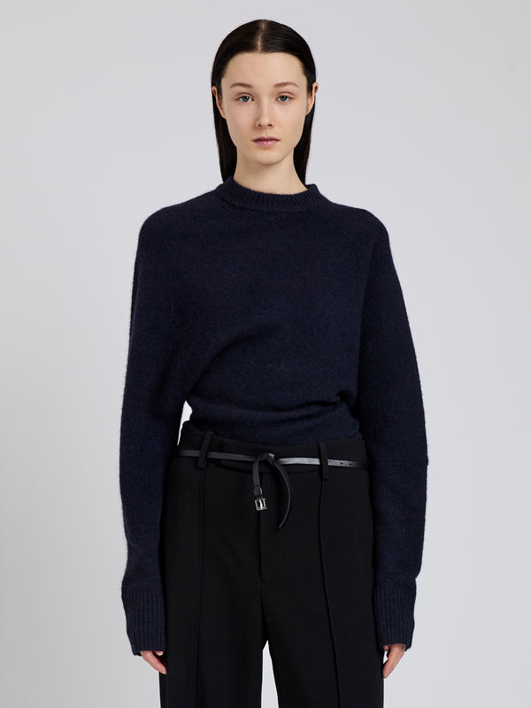 proenza schouler Proenza Schouler Abie Top in Clean Boiled Wool - Navy