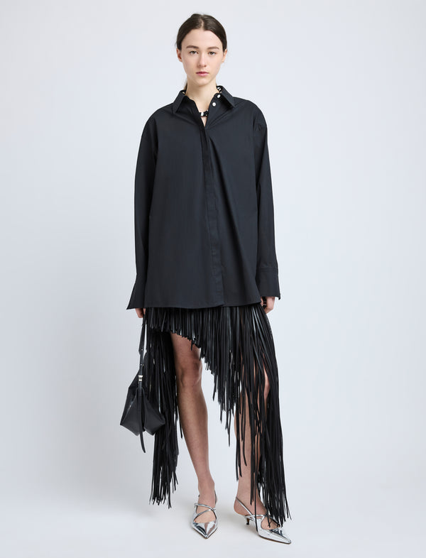 Proenza Schouler Proenza Schouler Addy Shirt In Compact Cotton Poplin - Black