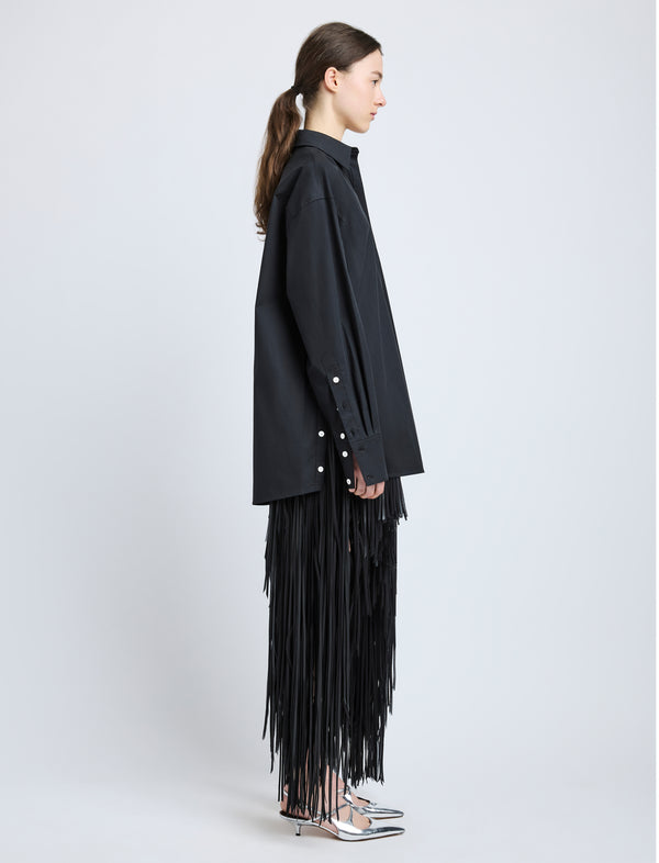 Proenza Schouler Proenza Schouler Addy Shirt In Compact Cotton Poplin - Black