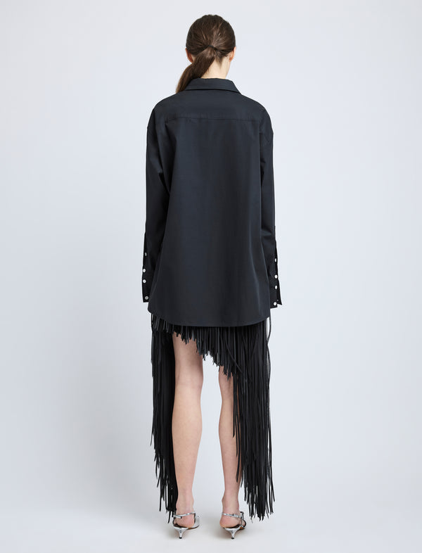 Proenza Schouler Proenza Schouler Addy Shirt In Compact Cotton Poplin - Black